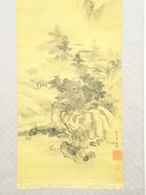 唐物　民間仕入れ品　清時代木製肉筆絵※激安骨董品R1600A5-2 道具 ] - 道具 黄檗宗独湛性瑩筆 出山釈迦図画賛 肉筆紙本掛軸（保護箱